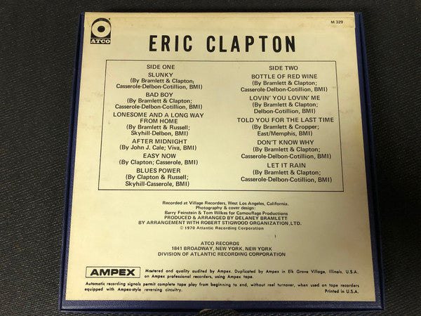 Eric Clapton : Eric Clapton (Reel, 4tr Stereo, 7" Reel, Album)