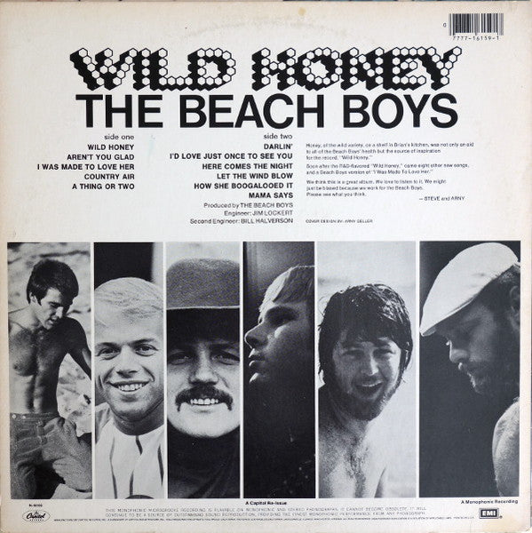 The Beach Boys : Wild Honey (LP, Album, Mono, RE)