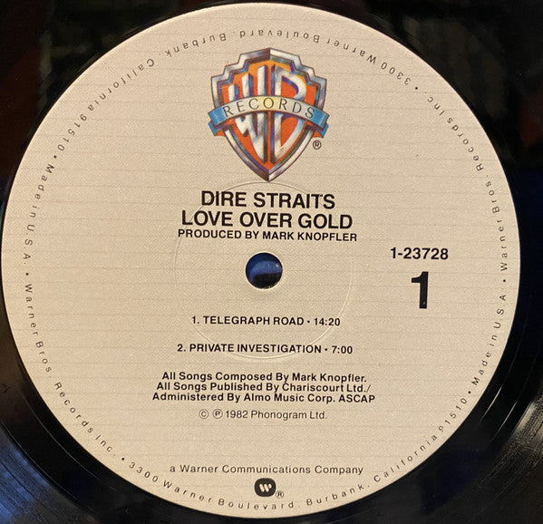 Dire Straits : Love Over Gold (LP, Album, All)