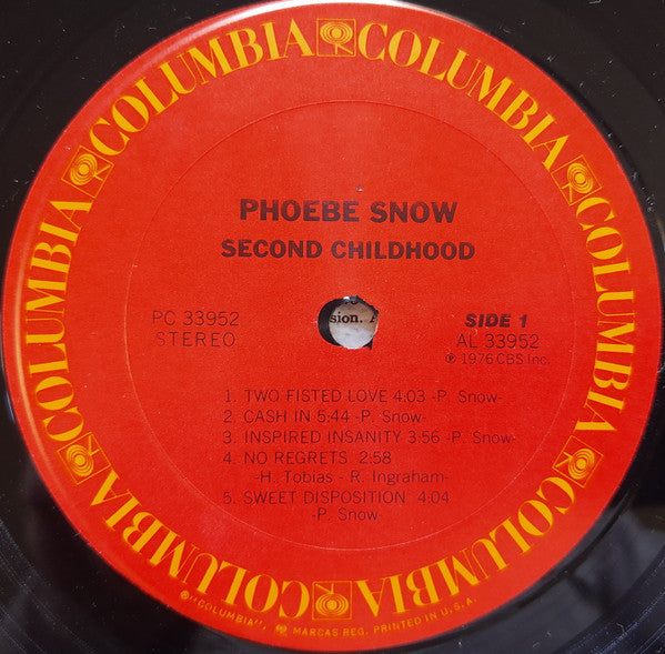 Phoebe Snow : Second Childhood (LP, Album, Pit)