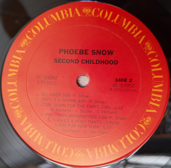 Phoebe Snow : Second Childhood (LP, Album, Pit)