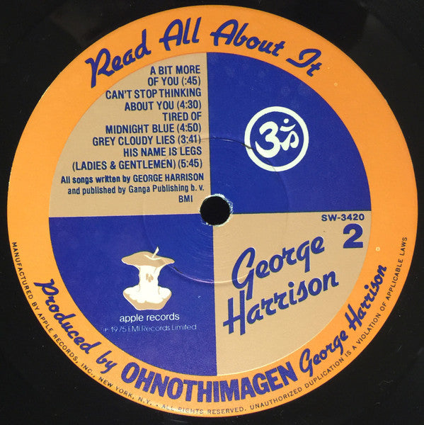 George Harrison : Extra Texture (Read All About It) (LP, Album, Win)