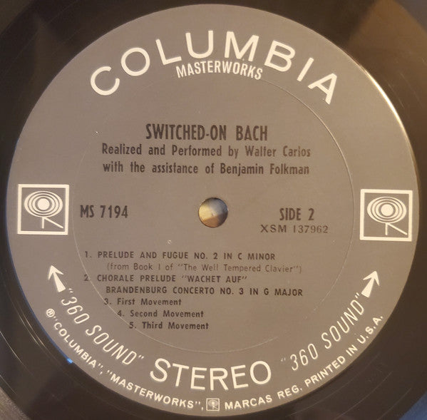 Walter Carlos : Switched-On Bach (LP, Album, Ter)