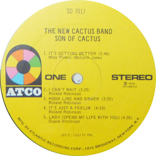 The New Cactus Band : Son Of Cactus (LP, Album, Pre)