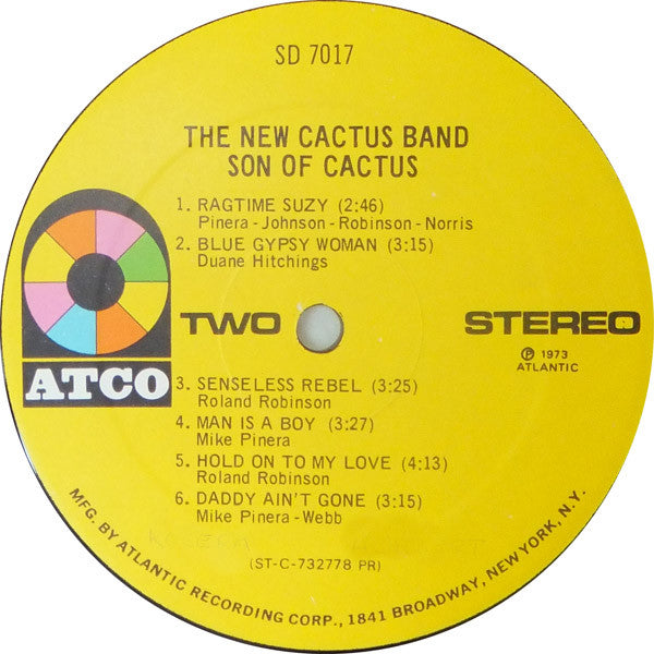 The New Cactus Band : Son Of Cactus (LP, Album, Pre)