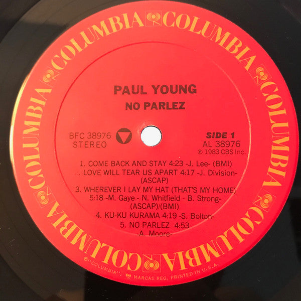 Paul Young : No Parlez (LP, Album, Car)