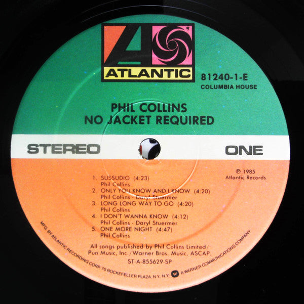 Phil Collins : No Jacket Required (LP, Album, Club, Col)