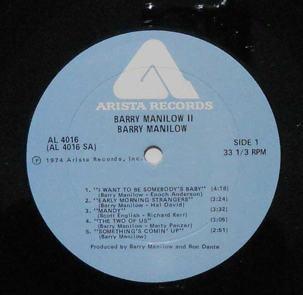 Barry Manilow : Barry Manilow II (LP, Album, Pla)