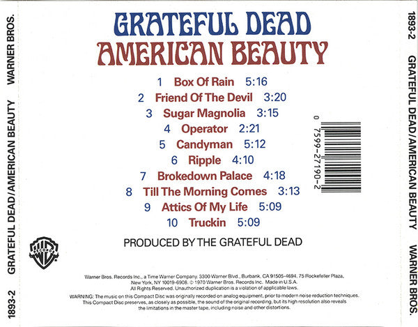 Grateful Dead* : American Beauty (CD, Album, RE)