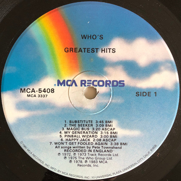 The Who : Who's Greatest Hits (LP, Comp, Glo)