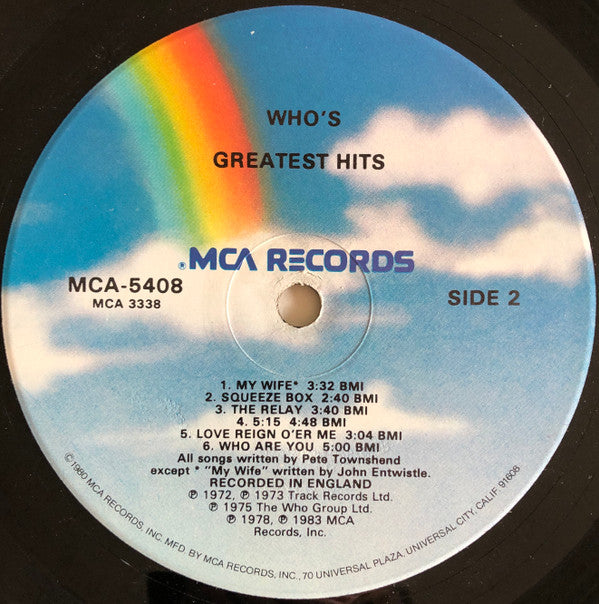 The Who : Who's Greatest Hits (LP, Comp, Glo)