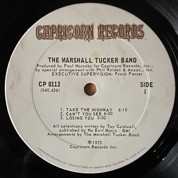 The Marshall Tucker Band : The Marshall Tucker Band (LP, Album, Pit)