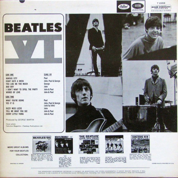 The Beatles : Beatles VI (LP, Album, Mono)