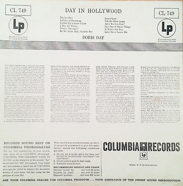 Doris Day : Day In Hollywood (LP, Comp)