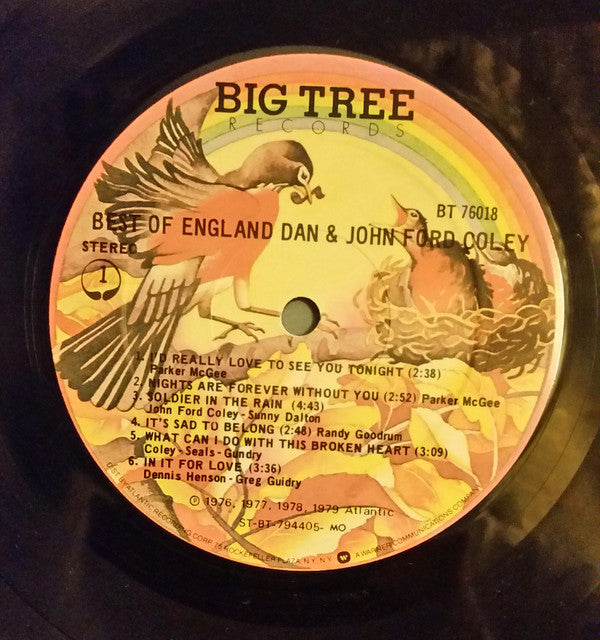 England Dan & John Ford Coley : Best Of England Dan & John Ford Coley (LP, Comp, MO )