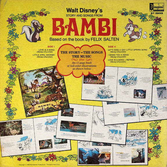 Unknown Artist : Walt Disney's Story And Songs From Bambi (LP)