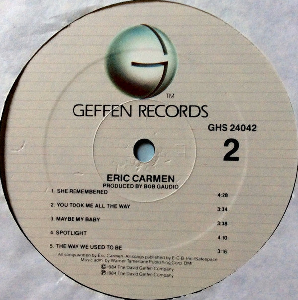 Eric Carmen : Eric Carmen (LP, Album, SRC)