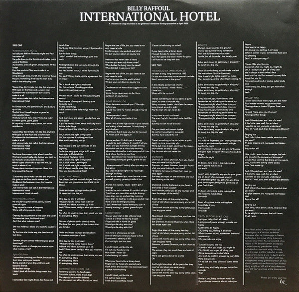 Billy Raffoul : International Hotel (LP)