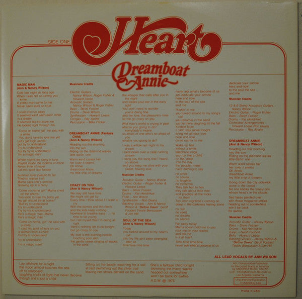 Heart : Dreamboat Annie (LP, Album)