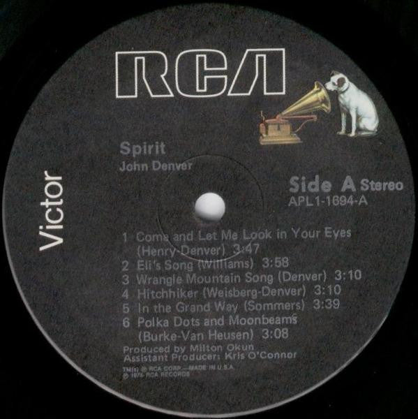 John Denver : Spirit (LP, Album, Ind)