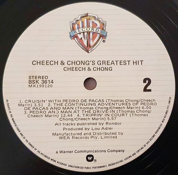 Cheech & Chong : Cheech & Chong's Greatest Hit (LP, Comp, 'Ho)