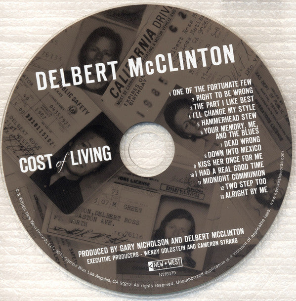 Delbert McClinton : Cost Of Living (CD, Album)