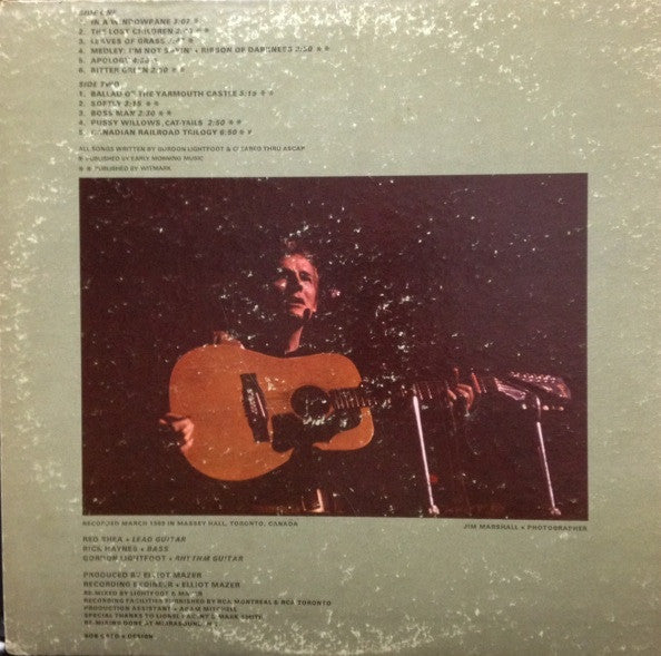 Gordon Lightfoot : Sunday Concert (LP, Album, All)