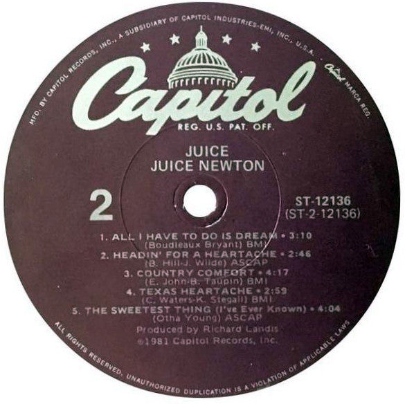 Juice Newton : Juice (LP, Album)