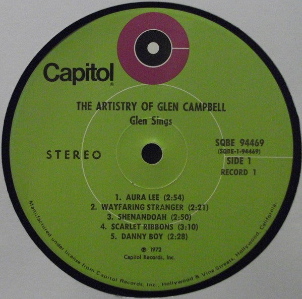 Glen Campbell : The Artistry Of Glen Campbell (2xLP, Comp, Club, Ltd)