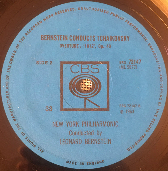 Bernstein* Conducts Tchaikovsky*, New York Philharmonic : 1812 Overture / March Slave / Capriccio Italien (LP, Album, Mono)