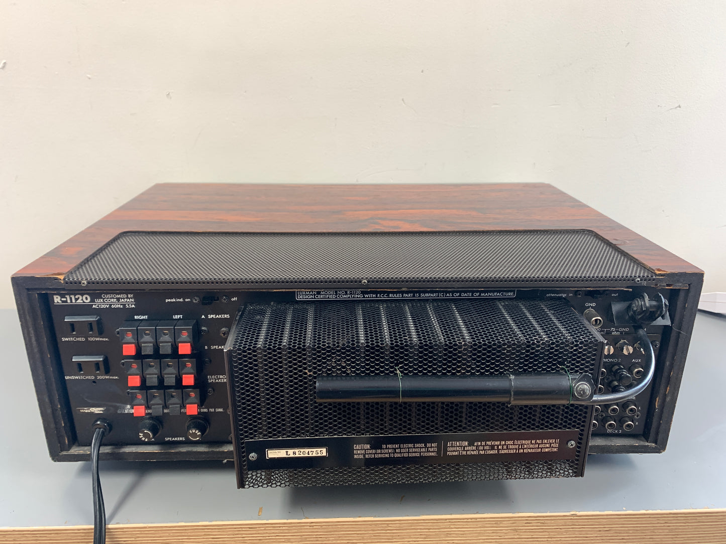 Luxman R-1120 Stereo Receiver * 120W RMS * 1978 * $100 Flat Fee Shipping in USA