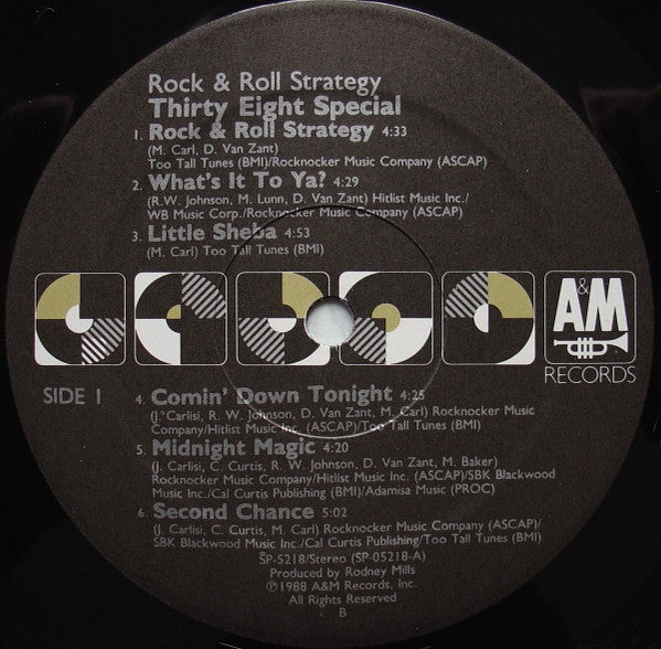 Thirty Eight Special* : Rock & Roll Strategy (LP, Album)