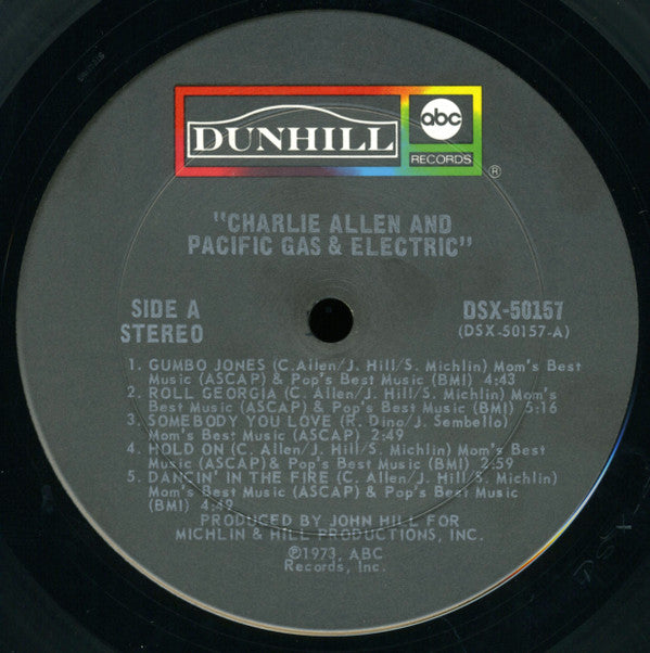 Pacific Gas & Electric Starring Charlie Allen : Pacific Gas & Electric Starring Charlie Allen (LP, Album, Pit)