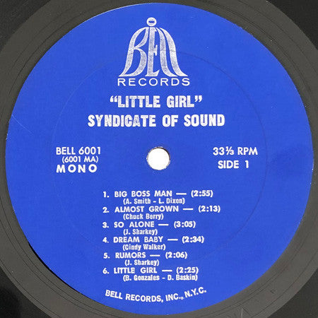 Syndicate Of Sound : Little Girl (LP, Album, Mono)