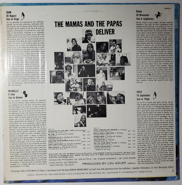 The Mamas & The Papas : The Mamas & Papas Deliver (LP, Album, Mono, RP)