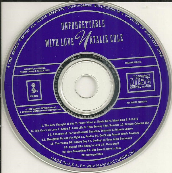 Natalie Cole : Unforgettable With Love (CD, Album)