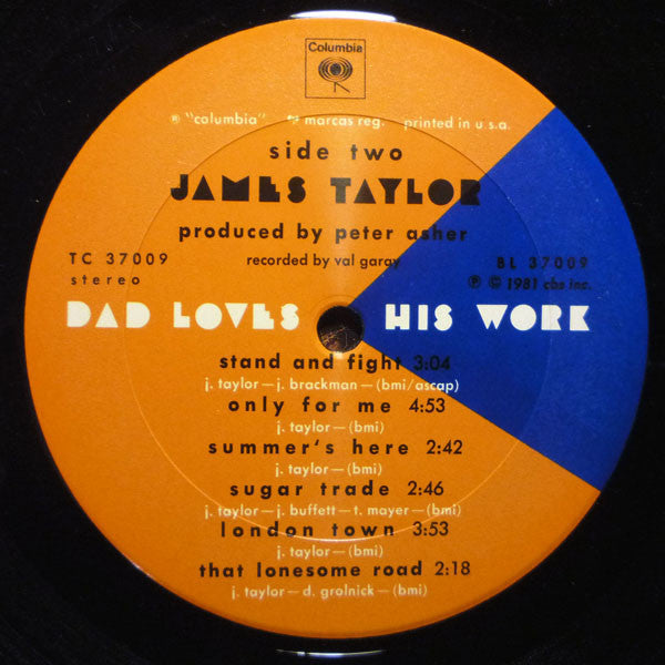 James Taylor (2) : Dad Loves His Work (LP, Album, Pit)