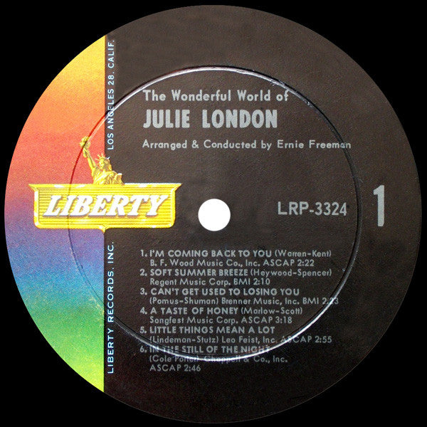 Julie London : The Wonderful World Of Julie London (LP, Album, Mono)