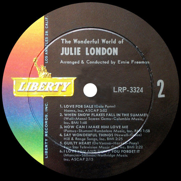 Julie London : The Wonderful World Of Julie London (LP, Album, Mono)