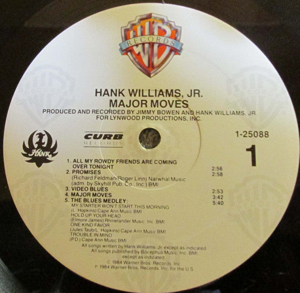 Hank Williams, Jr.* : Major Moves (LP, Album)