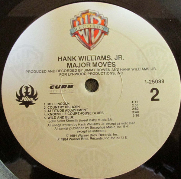 Hank Williams, Jr.* : Major Moves (LP, Album)