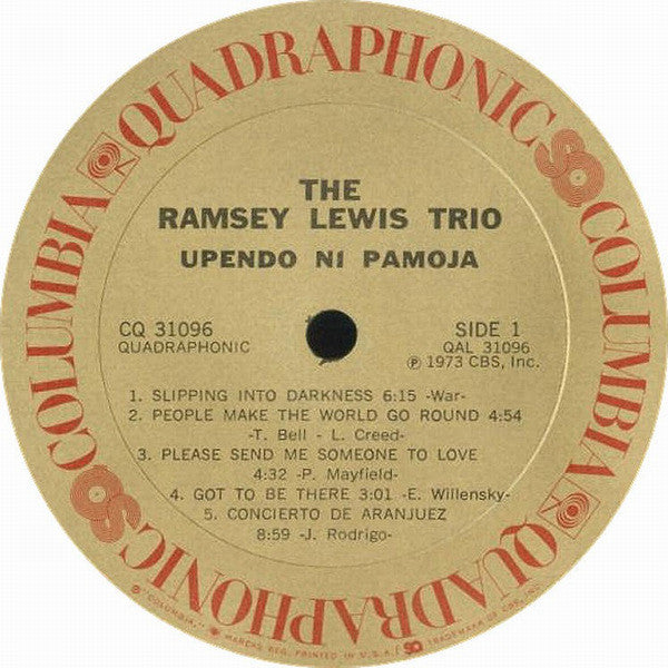 The Ramsey Lewis Trio : Upendo Ni Pamoja (LP, Album, Quad, Pit)