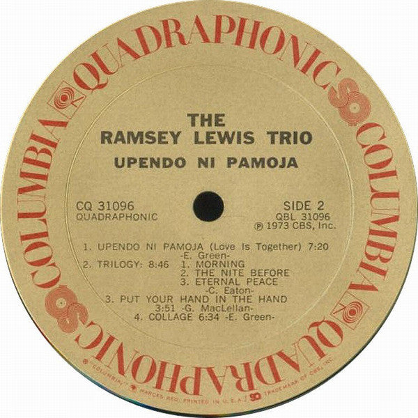 The Ramsey Lewis Trio : Upendo Ni Pamoja (LP, Album, Quad, Pit)