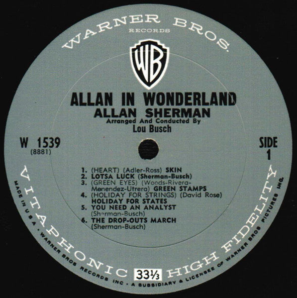 Allan Sherman : Allan In Wonderland (LP, Album, Mono, Vit)