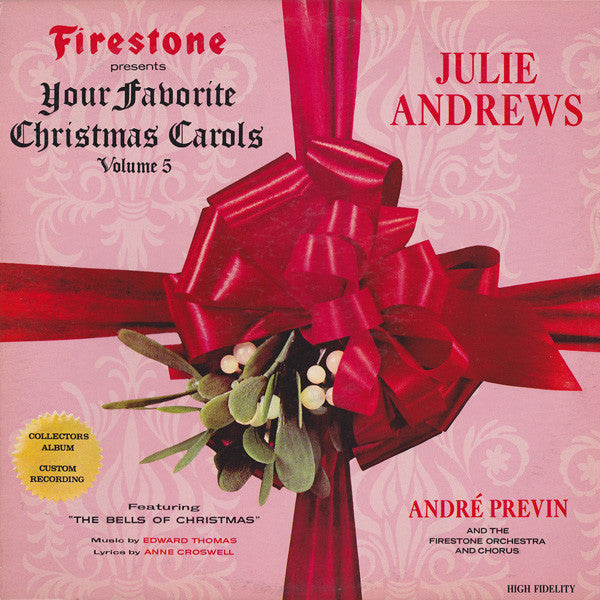 Julie Andrews With André Previn And The Firestone Orchestra And Chorus : Your Favorite Christmas Carols, Volume 5 (LP, Album, Mono, Roc)