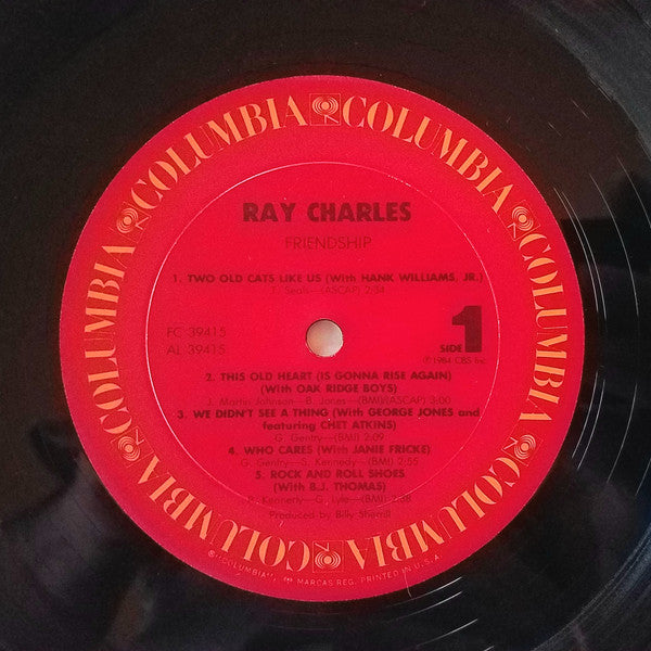 Ray Charles : Friendship (LP, Album, Pit)