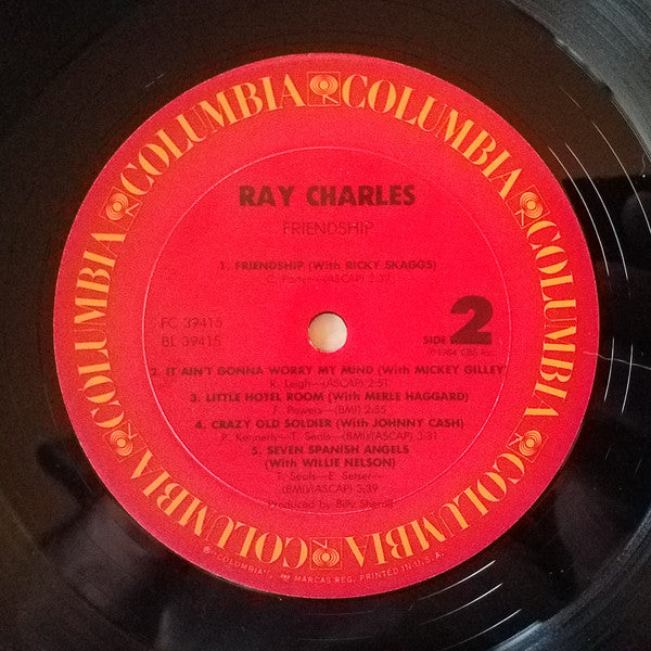 Ray Charles : Friendship (LP, Album, Pit)