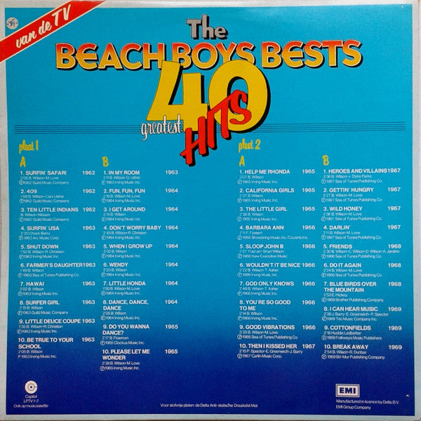 The Beach Boys : Beach Boys Bests (40 Greatest Hits) (2xLP, Comp)