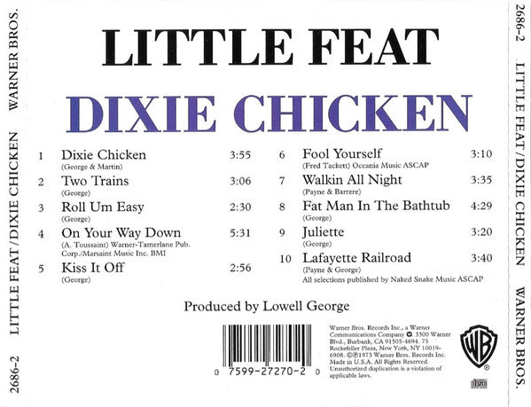 Little Feat : Dixie Chicken (CD, Album, RE, RP)