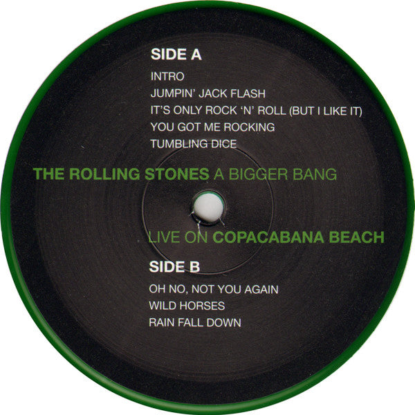 The Rolling Stones : A Bigger Bang Live On Copacabana Beach (LP, Gre + LP, Yel + LP, Blu + Album, Ltd, RM)